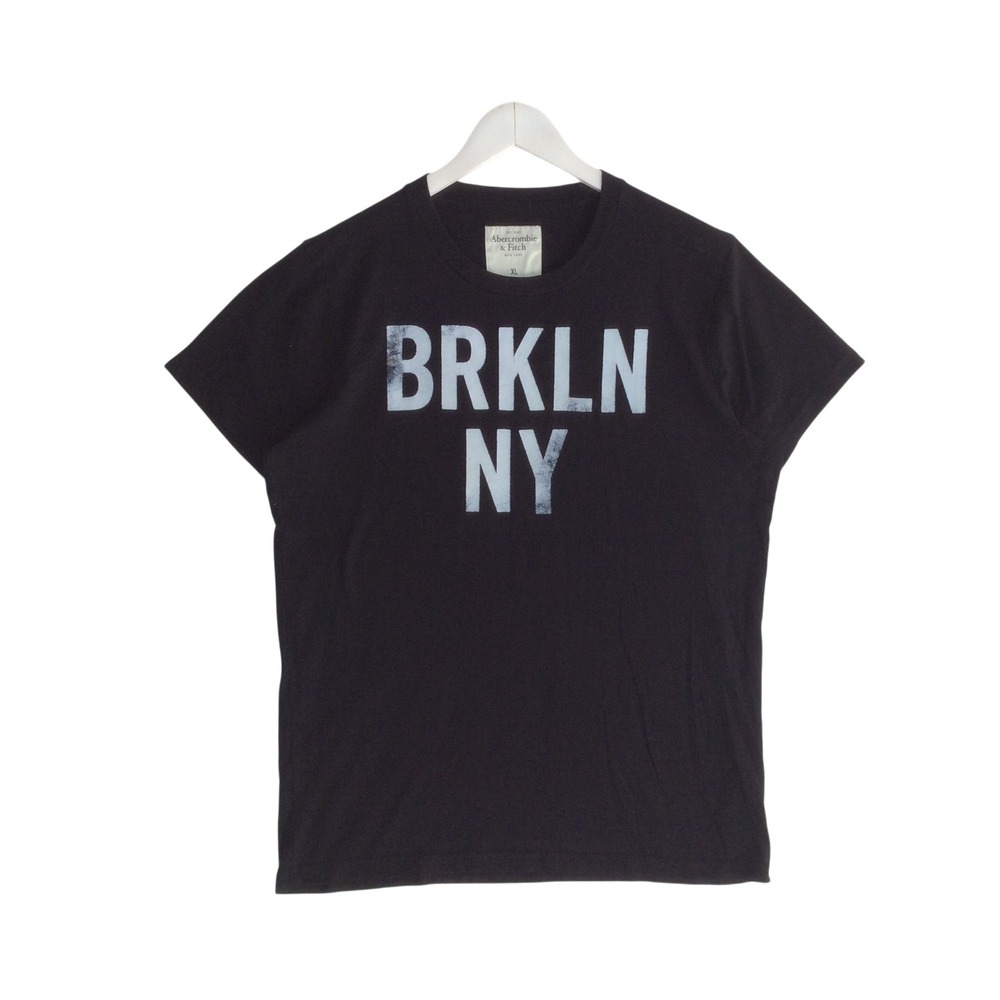 Abercrombie & Fitch BRKLN NY Graphic T-Shirt Black Mens XL Made in USA
